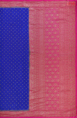 Royal Blue Georgette Silk Saree