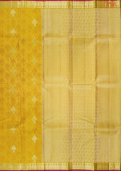 Yellow Kanchipuram Silk Saree