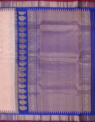 Peach Beige Gadwal Silk Saree