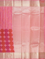 Pink Printed Art Silk Saree