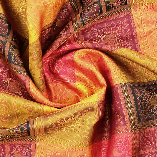 Multicolor Kanchipuram Silk Saree