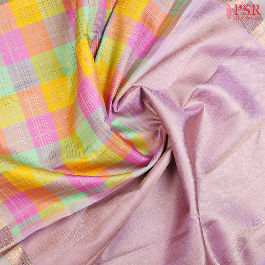 Multicolor Kanchipuram Silk Saree