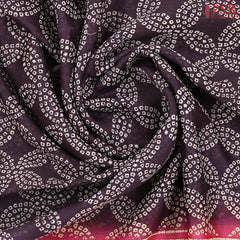 Dark Purple Mauve Chanderi Silk Cotton Saree