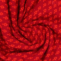 Burgundy Cotton Print Running Material
