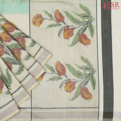 Mint Green Pochampally Patola Silk Saree