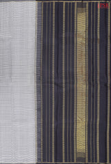 Black & White Kanchipuram Silk Saree