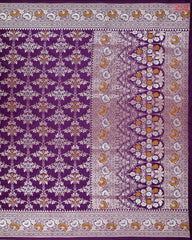 Byzantium Purple Banaras Art Silk Saree