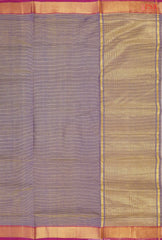 Dark Lavender Mangalagiri Cotton Saree