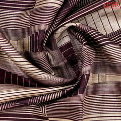 Dark Burgundy Semi Tussar Saree