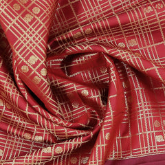 Burnt Red Kanchipuram Silk Saree