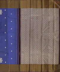 Dark Blue Kanchipuram Silk Saree