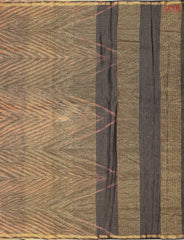 Yam Orange Crushed Tissue Silk Saree