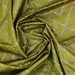 Olive Green Banaras Tussar Silk Saree