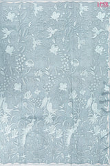 Sea Breeze Blue Organza Embroidery Saree