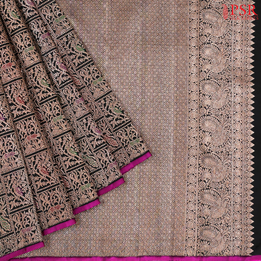 Black Kanchipuram Silk Saree