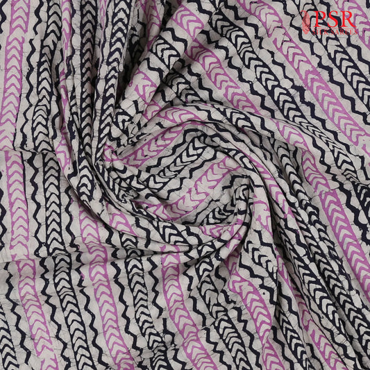 Light Grey Batik Print Running Material