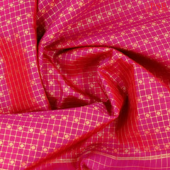 Cerise Pink Kanchipuram Silk Saree