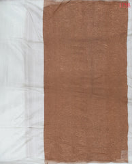 Floral White Fusion Soft Silk Saree