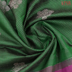 Dark Green Kanchipuram Silk Saree