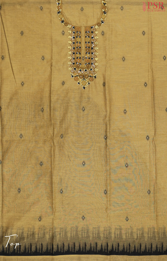 Mustard Silk Cotton Dress Material
