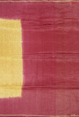 Yellow Semi Tussar Saree