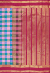 Pink & Teal Art Silk Saree