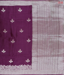 Burgundy Banarasi Habutai Satin Saree