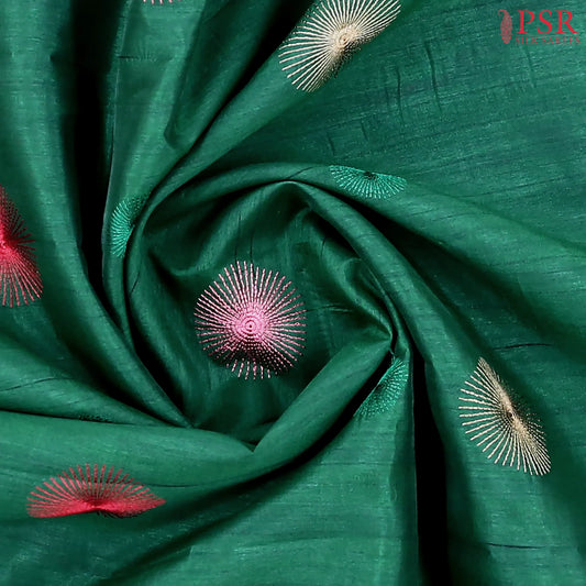 Dark Green Kosa Saree