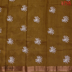 Brown & Tan Kadhi Tussar Silk Saree
