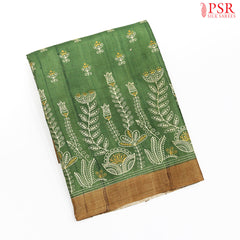 Kadhi Tussar Silk - Pickle Flowers