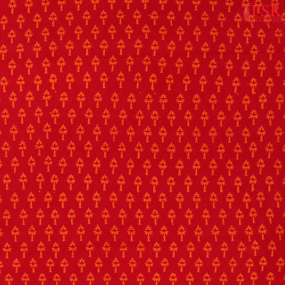 Crimson red Cotton Print Running Material