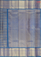 Dark Peacock Blue Kanchipuram Silk Saree