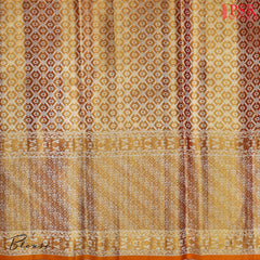 Golden Apricot Kanchipuram Tissue Silk Saree