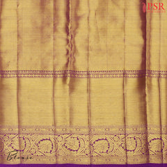 Golden Yellow Tissue Kanchipuram Silk Saree