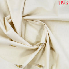 Cream White Kerala Cotton Saree
