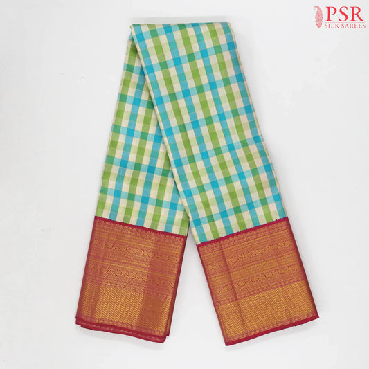 Multicolor Kanchipuram Silk Saree