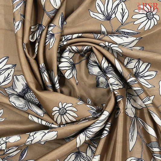 Tortilla Brown Semi Tussar Saree
