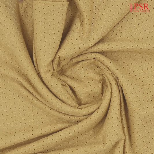 Biscotti Yellow Hacoba Embroidery Running Material