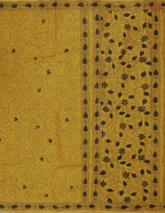 Mustard Bengal Cotton Saree