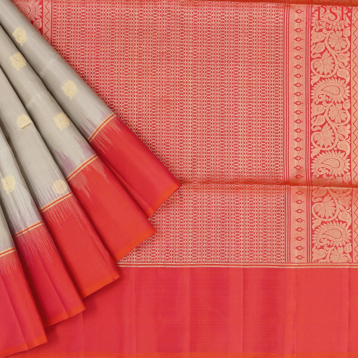 Taupe Grey Soft Silk Saree