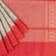 Taupe Grey Soft Silk Saree