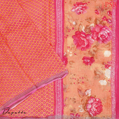 Cantaloupe Orange Linen Dress Material