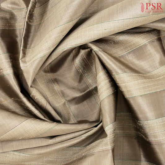 Taupe Jute Soft Silk Saree