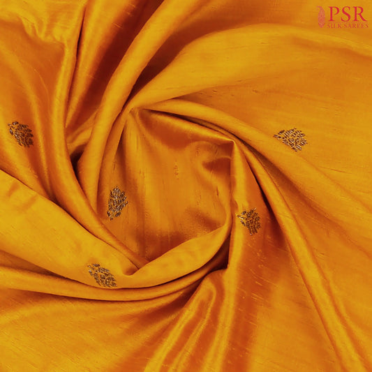 Marigold Yellow Banaras Jute Silk Saree