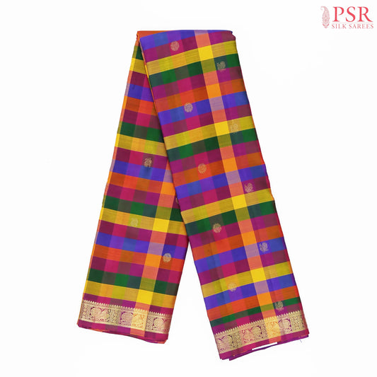Multicolor Kanchipuram Silk Saree
