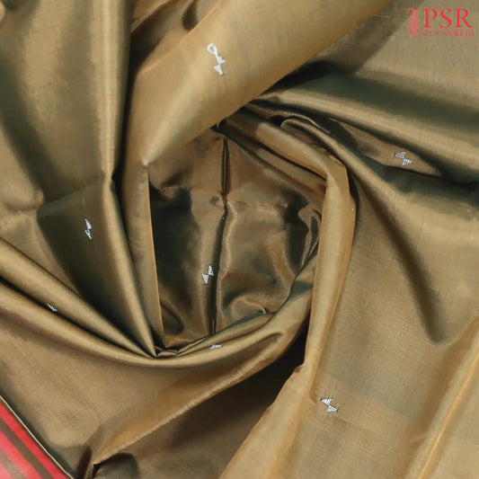 Olive Brown Vazhainaar Silk Saree