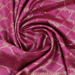Dark Magenta Banaras Tussar Silk Saree