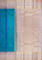 Peacock Blue Fancy Kanchipuram Silk Saree