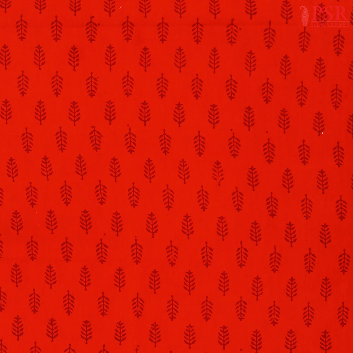 Crimson red Cotton Print Running Material