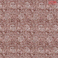 Mahogany Brown Linen Print Running Material